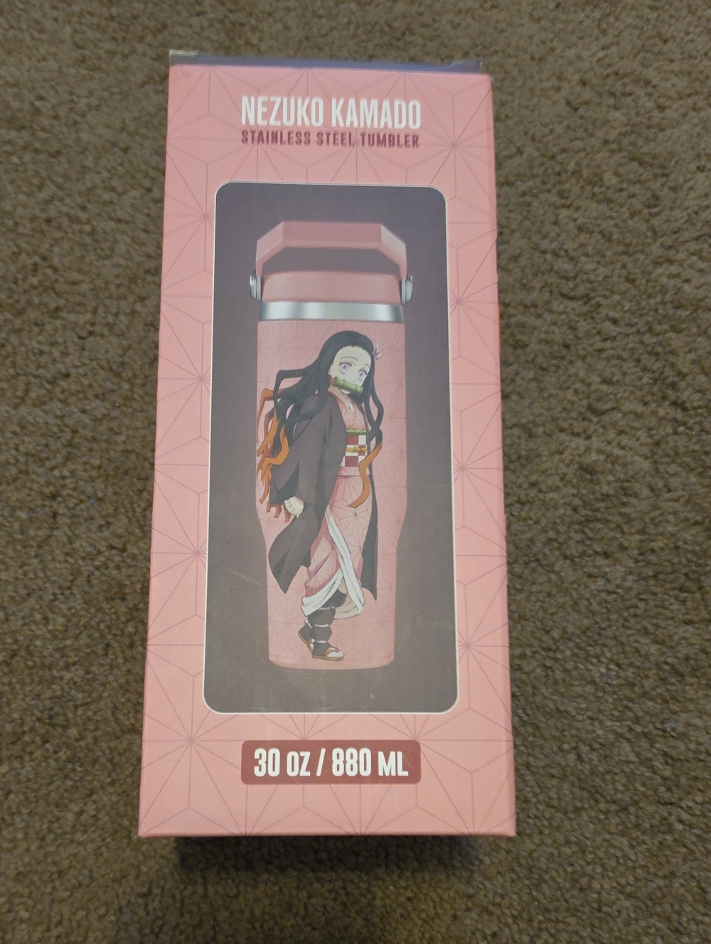 Stainless Steel Demon Slayer Tumbler - Pink 30oz